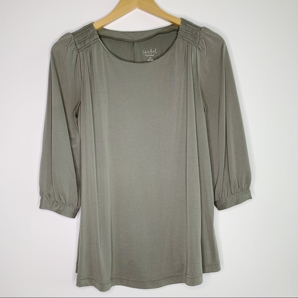 💛 SALE Isabel Maternity Olive Green Balloon Sleev